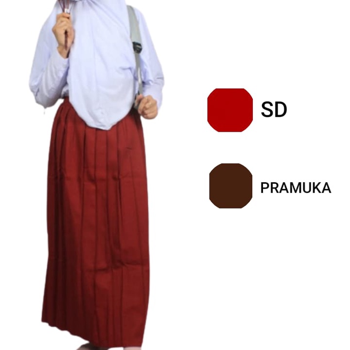 Rok Panjang Sekolah Dasar - Rok Panjang Rempel Sekolah Dasar - Seragam Sekolah Rok Rempel Sekolah Da