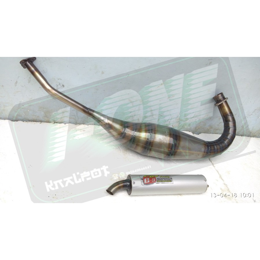 KNALPOT RACING NINJA R & RR CLD PLAT HITAM