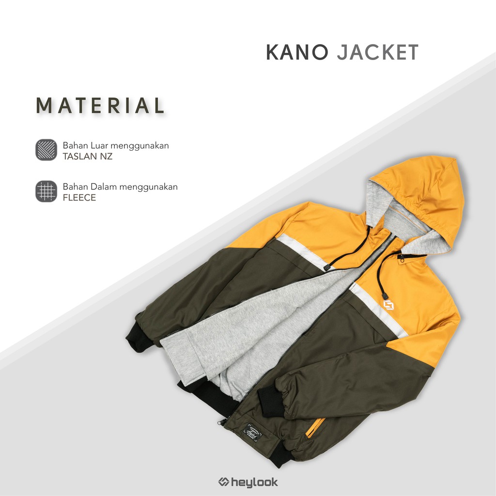 HEYLOOK Project - Jaket Pria Bolak Balik Jaket KANO Pria Jaket Hodie Bisa Dilepas Original