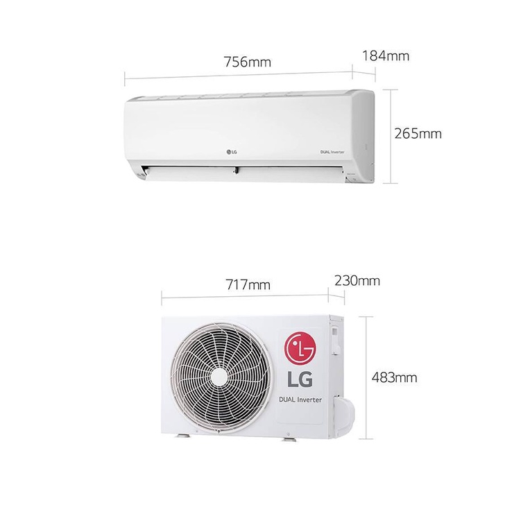 AC LG Dual Cool Eco Inverter 1/2PK - T05EV5 AC 05 PK AC LG INVERTER + GRATIS PASANG AREA TANGERANG