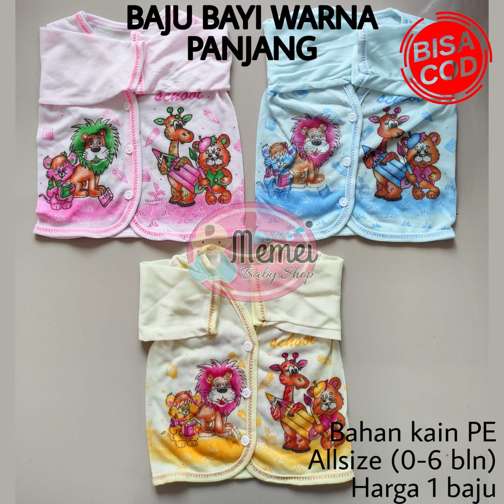 Baju bayi panjang WARNA perlengkapan bayi lahir