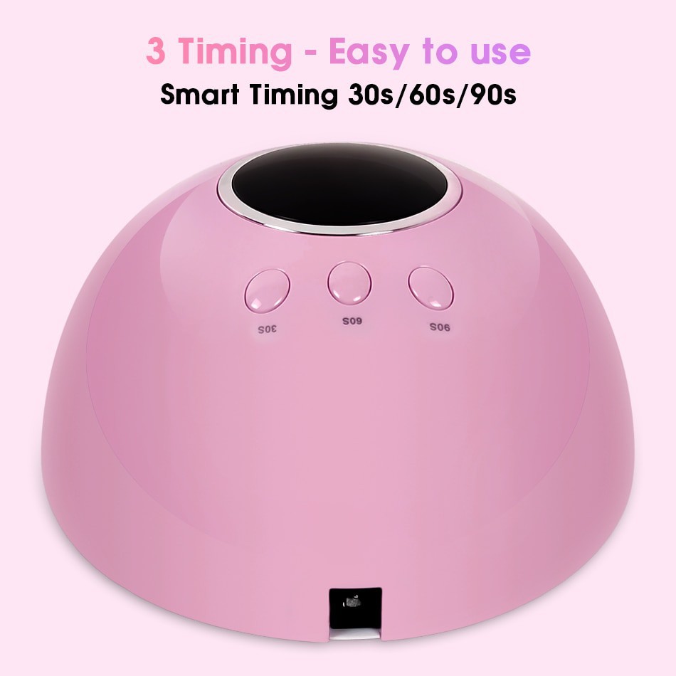 ROHWXY Pengering Kutek Kuku UV LED Nail Dryer 36W Star6 Pink 7RHR0VPN MINI-1 12 LED