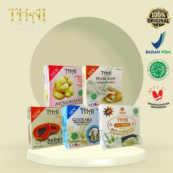 Thai Goats Milk Soap | Thai Rice Milk Soap | Thai Papaya Soap | Thai Bengkoang Soap | Thai Pearl 50g