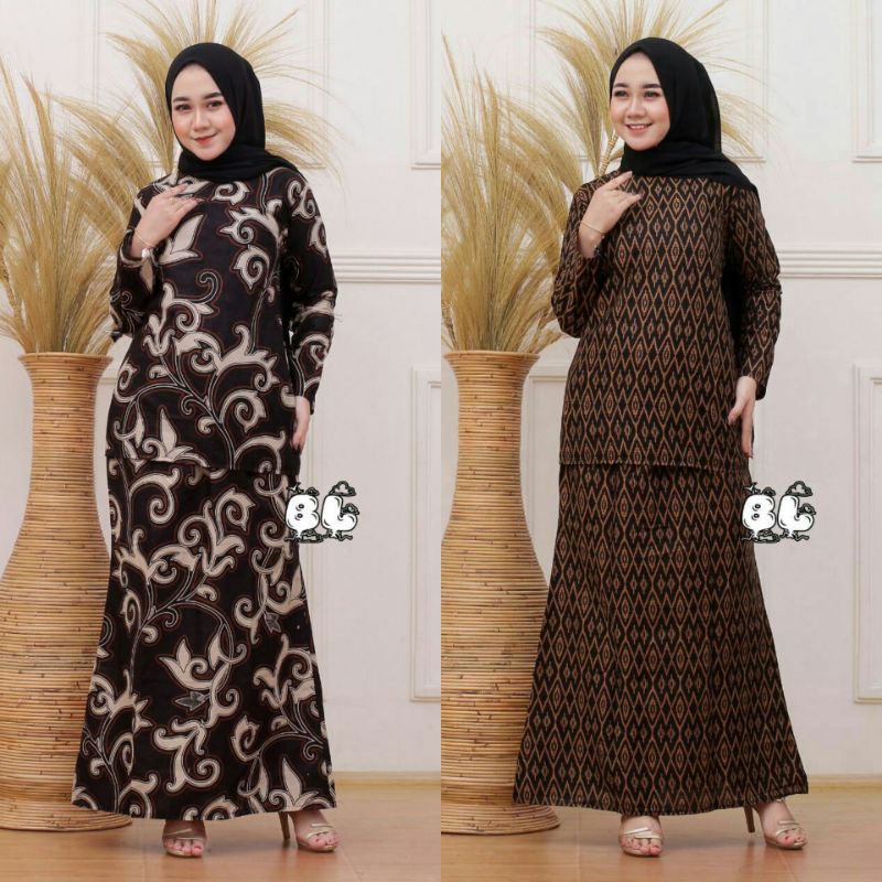 ROK DAN BLUS SETELAN LENGKAP BATIK RNB ORIGINAL MODERN SIZE M L XL