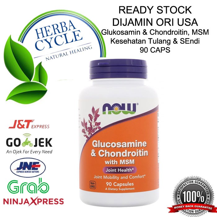 Now Foods Glukosamin Chondroitin MSM 90 Caps Now Glucosamine Ori USA Now Glukosamin