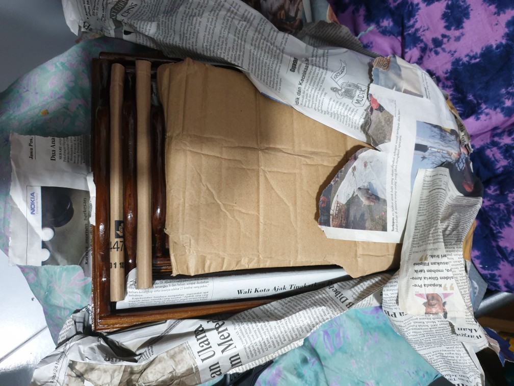 Satu Set Nampan Baki Kotak Kayu Jati Unik Antik Dan Unik