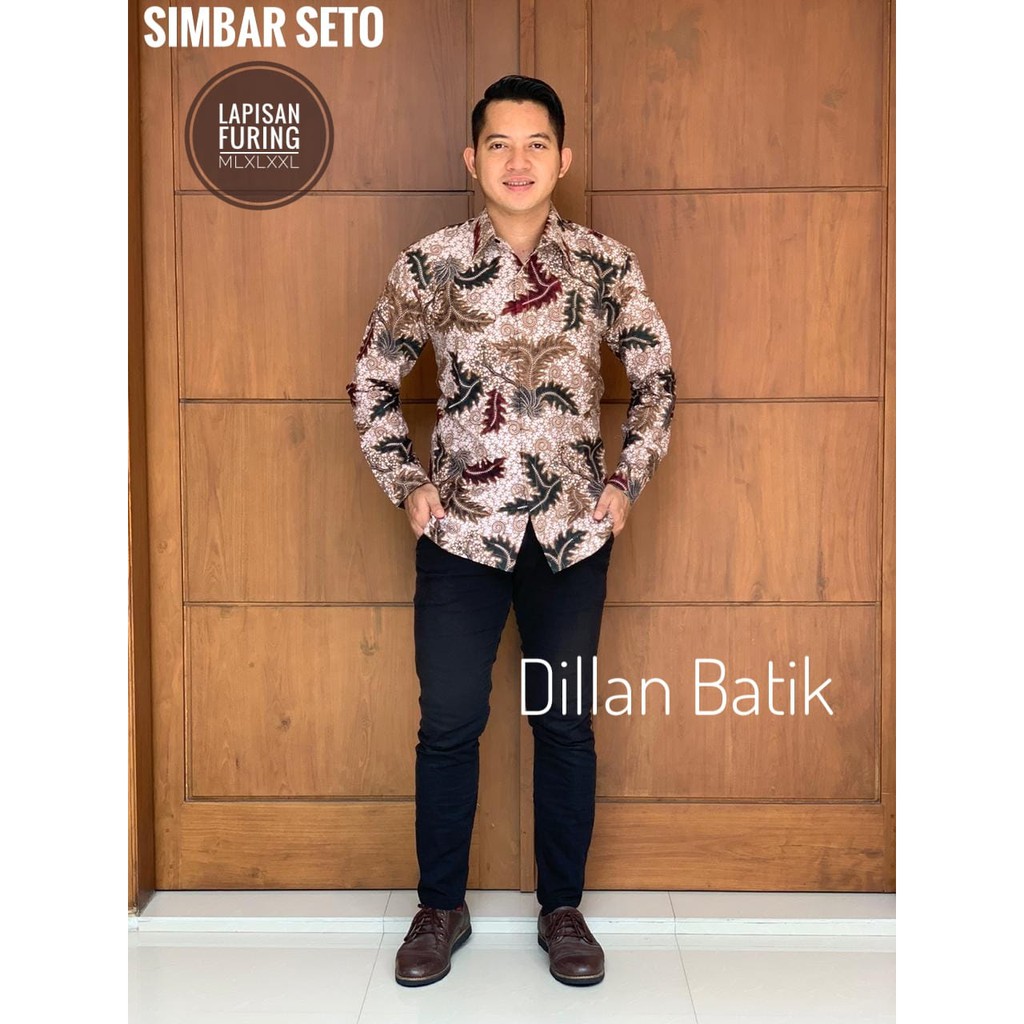 SIMBAR SETO DILLAN KEMEJA BAJU BATIK PRIA SOLO LENGAN PANJANG PENDEK LAPIS FURING ATASAN BATIK PREMIUM MODERN KATUN HALUS BARATAYUDA BASUDEWA BOKOR GRANITAN BUNGA SLARAK CAKRA SENA PARANG KUSUMA ELANG GOLD GARUDA PANCASILA GODONG SIMBARAN GURDO WISESO