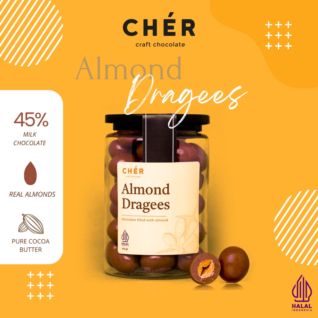 

Cher Almond Dragees / Almond Lapis Coklat