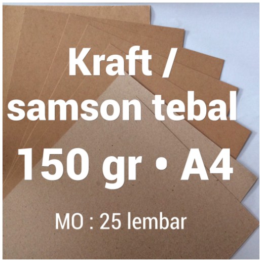 KERTAS KRAFT 150 GSM A4 COKLAT KARTON TEBAL CRAFT
