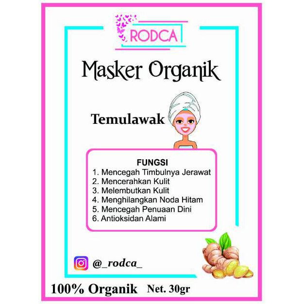 Masker Anik Masker Temulawak 30 Gram 100 Anik Rodca Masker Anik Masker Rempah Indonesia