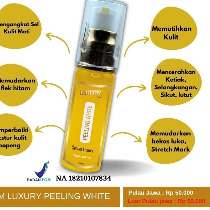 ♣ peeling badan l-glow / body serum luxury lglow/ KEMASAN BARU ™