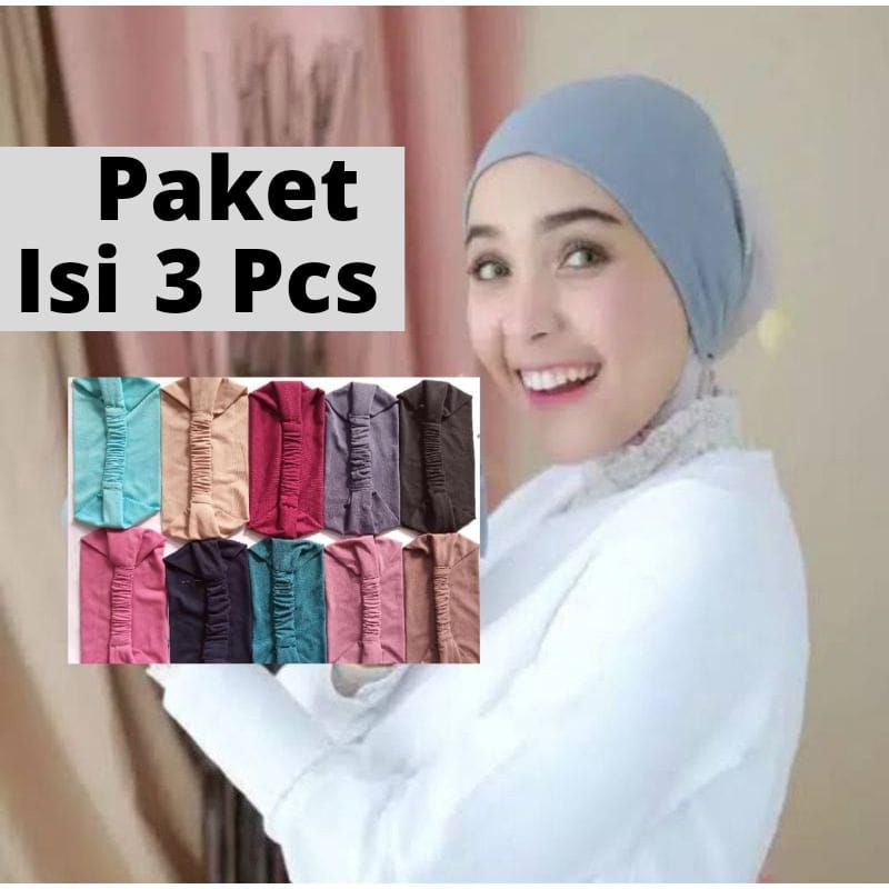 ciput pita kaos bando korea / isi 3 pcs beda beda  warna