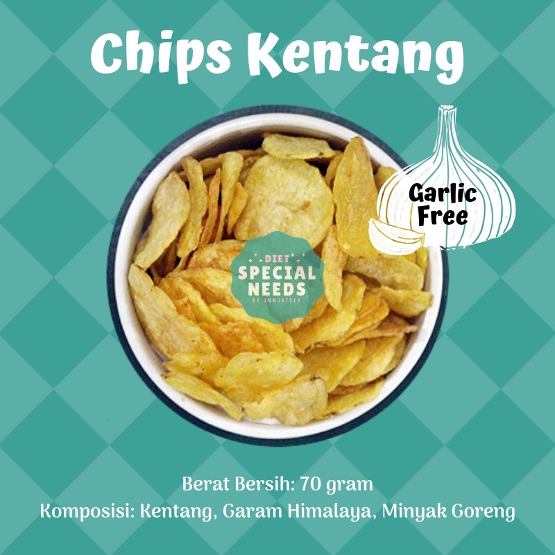 Keripik Kentang Gluten Free Egg Free Dairy Free Non Msg Garlic Free Diet Special Needs Shopee Indonesia