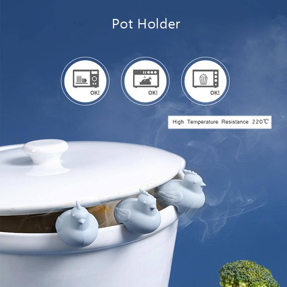 Quinton Tempat Panci Ayam Babi Masak Silicone Kitchen Gadget Set Aksesoris Dapur Anti Tumpah Stopper