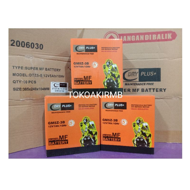 Jual Gm5z aki motor kering mio sporty/ mio lama / vega zr / supra 110