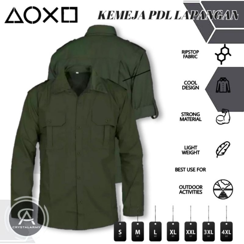 COD Kemeja PDL Lapangan Baju Kerja Outdoor Tactical Hiking Gunung Safety Lengan Panjang