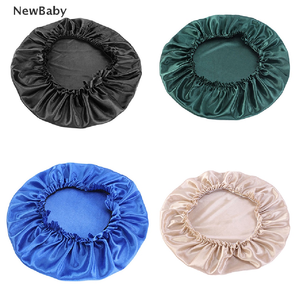 Topi Bonnet Bayi Bahan Satin Warna Polos Untuk Tidur