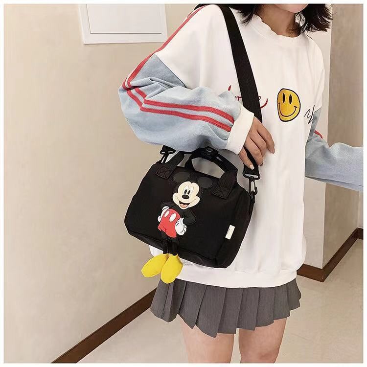 ZC 2442 RISCE TAS HAND BAG MICKEY MOUSE BLACK IMPORT WANITA CEWEK PEREMPUAN JAKARTA BATAM