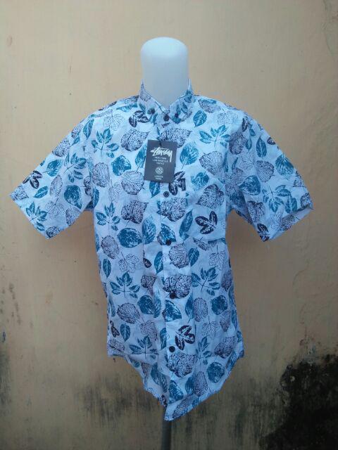 Kemeja Batik Pria Pendek Katun