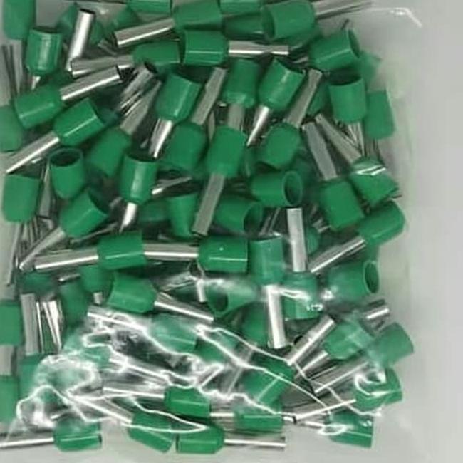 ✿ Skun Kabel Ferrules / Scun Botol Ukuran 6 mm Warna Hijau ▼