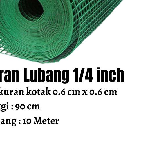 ✫ Kawat Loket PVC / Kawat PVC Hijau 1/4 Inch ☟