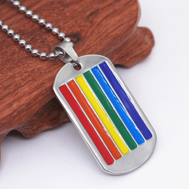 [Ready Stock]Fashion Personality Colorful Pendant Rainbow Necklace