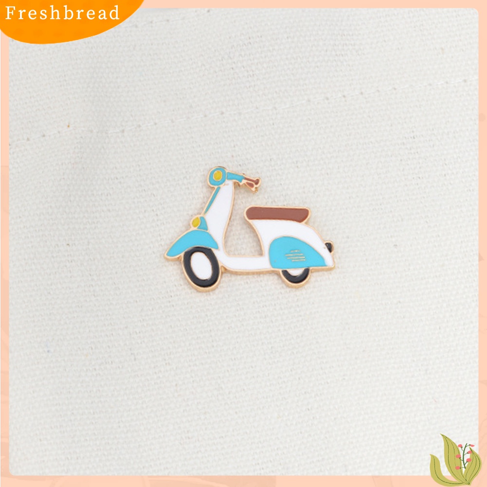 Fresh| Bros Pin Enamel Bentuk Motor Kartun Untuk Aksesoris Jaket Denim