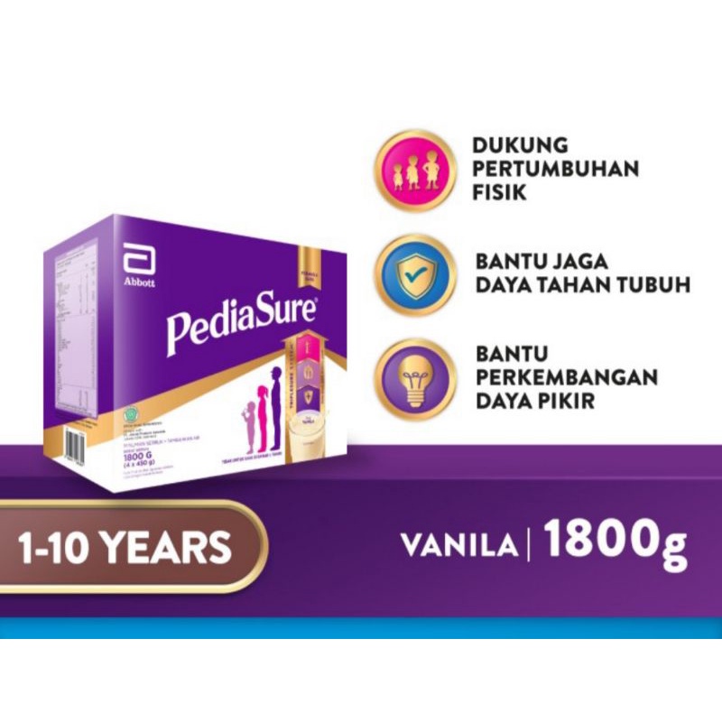 

pediasure 1800gr Vanila (1-10tahun) susu pertumbuhan