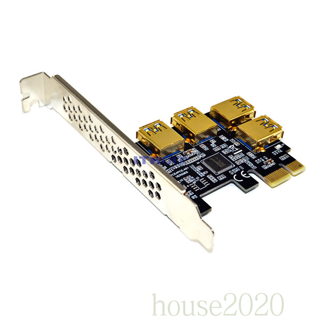 Pci-E Kartu Ekspansi Pci-E Ke Usb 1 Ke 4 Dengan 4 Usb 3.0