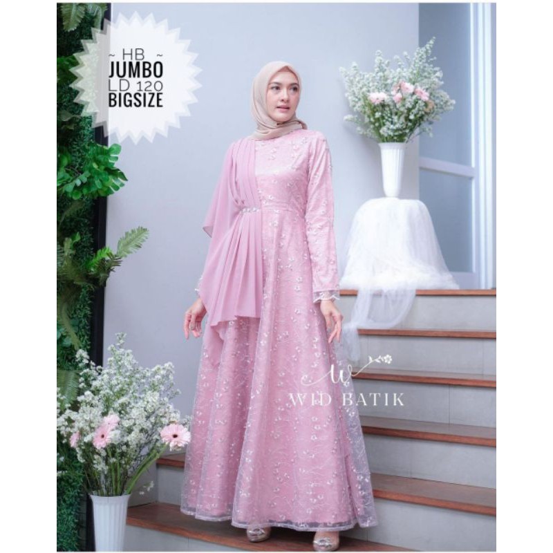 gamis pesta | gaun muslimah | gamis brokat