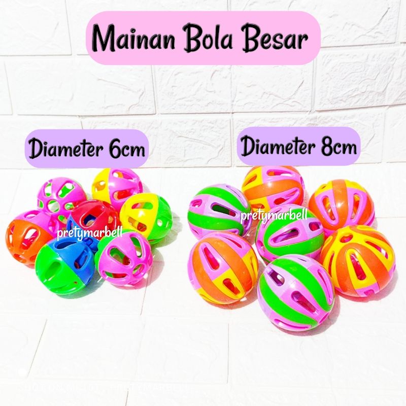 Mainan Kucing Bola Besar Warna Warni Bunyi Nyaring / Cat Toys