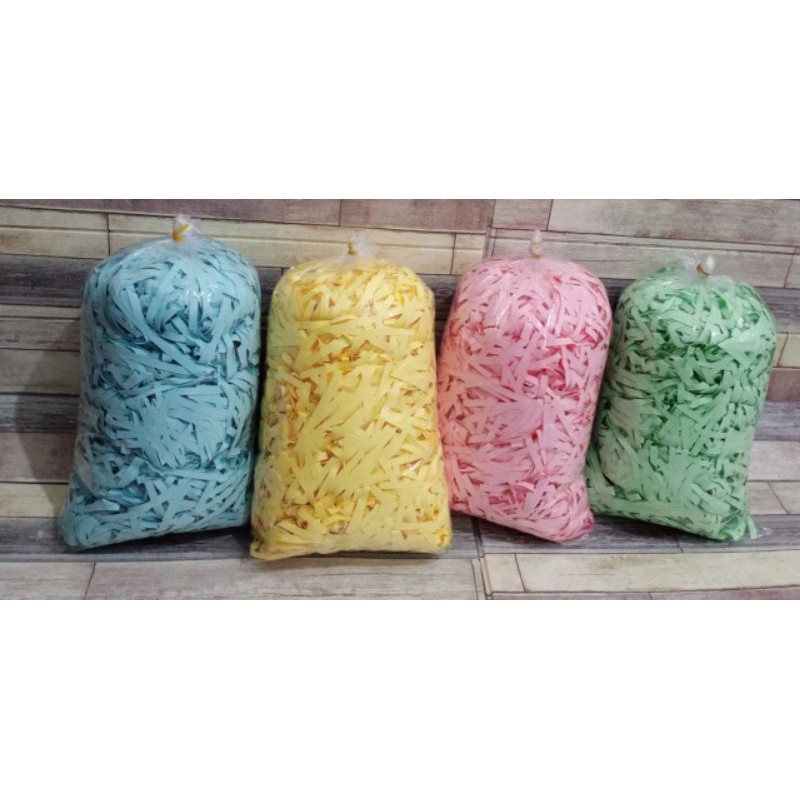 

KERTAS CACAH/SERUT/SHREDDED PAPER WARNA 500 gram (UTK HAMPERS/GIFT/KADO)