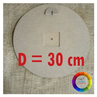 Bahan jam dinding papan mdf bulat diameter 30cm bahan jam dinding