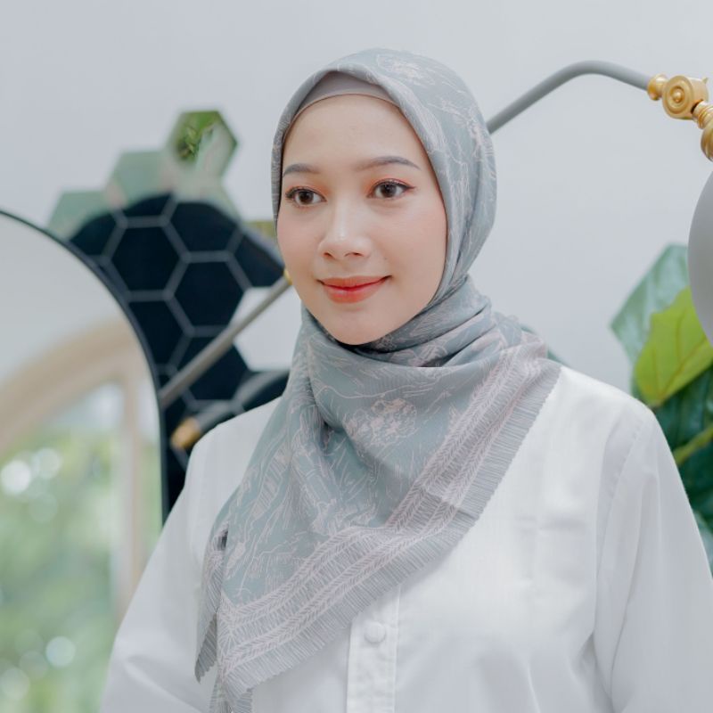 Voal Premium motif pemandangan shiki series / Jilbab voal lasercut / hijab voal motif premium