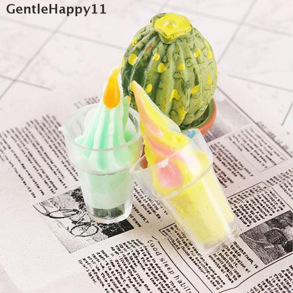Gentlehappy Mainan Miniatur Es Krim Skala 1: 12 Untuk Aksesoris Dapur Rumah Boneka