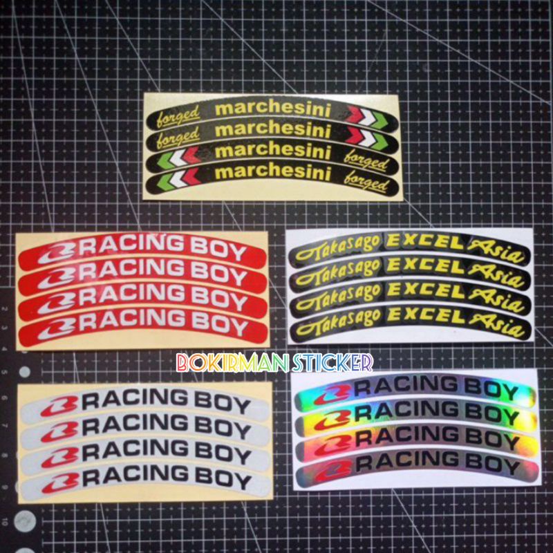 STICKER VELG TAKASAGO EXCEL ASIA MARCHESINI RCB CUTTING