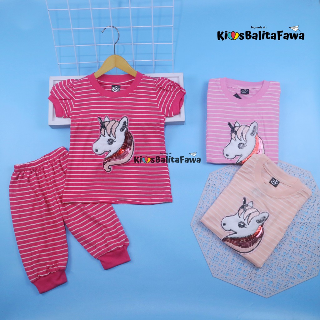 Setelan Kokumi Size 1-10 Tahun / EXPORT PREMIUM Baju Karakter Kaos Lengan Celana Pendek Kartun Murah