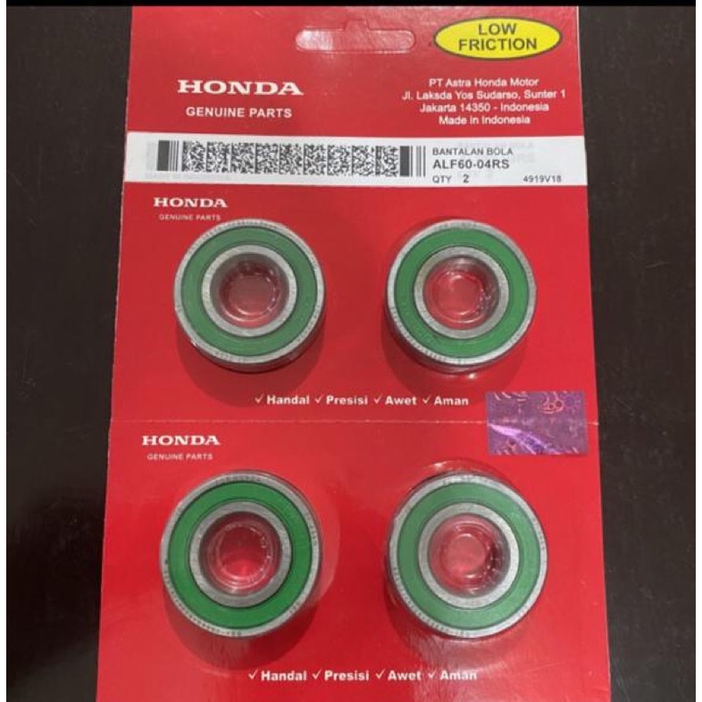 Bearing 6004 RS Lahar Laher Bantalan Bola Ball Honda Tutup Karet Press Ori Honda