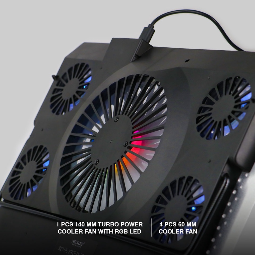 Rexus B150 Breeze Cooling Pad Gaming RGB Lightning