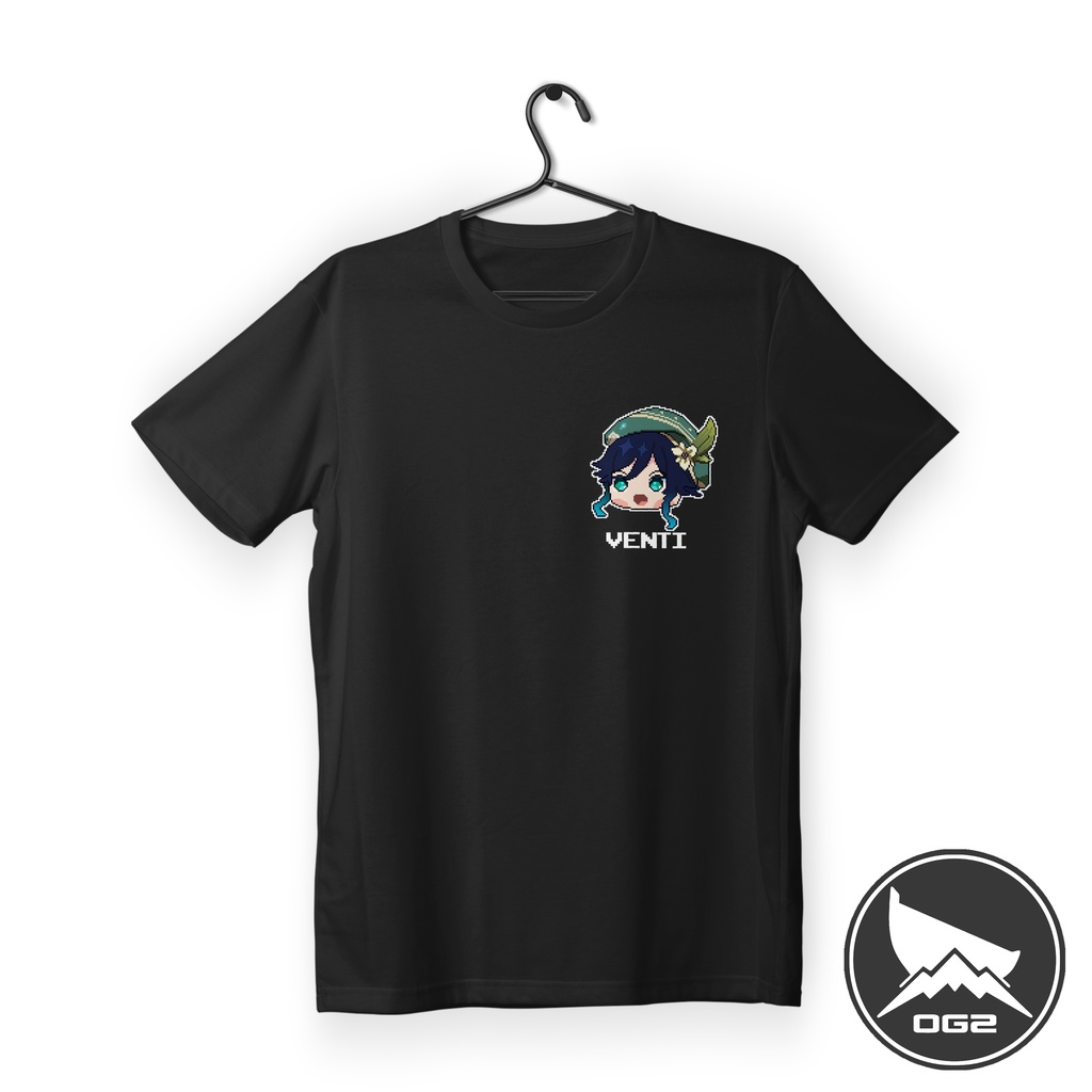 kaos game venti pixsel logo genhsin impact G108 baju pira wanita og2 3A G