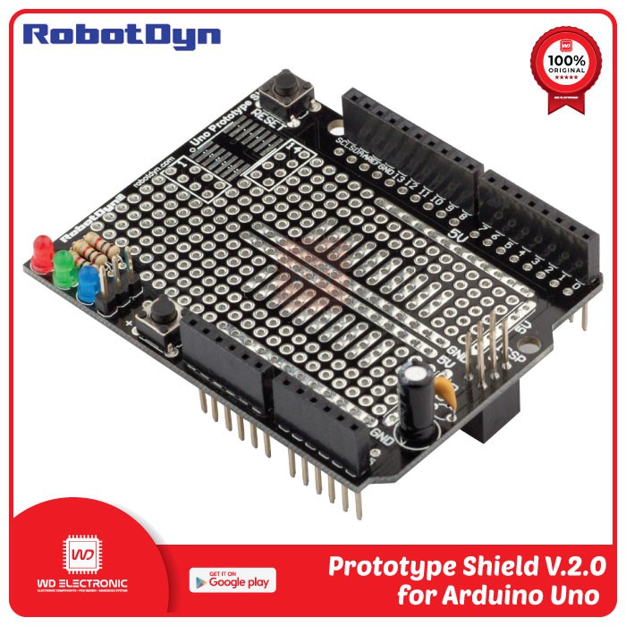 ROBOTDYN PROTOTYPE SHIELD v2.0 ARDUINO UNO PROTO BOARD UNO