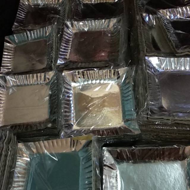 Piring kertas perak ulang tahun kue tart lepek snack