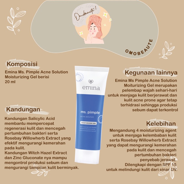 moisturizer acne emina
