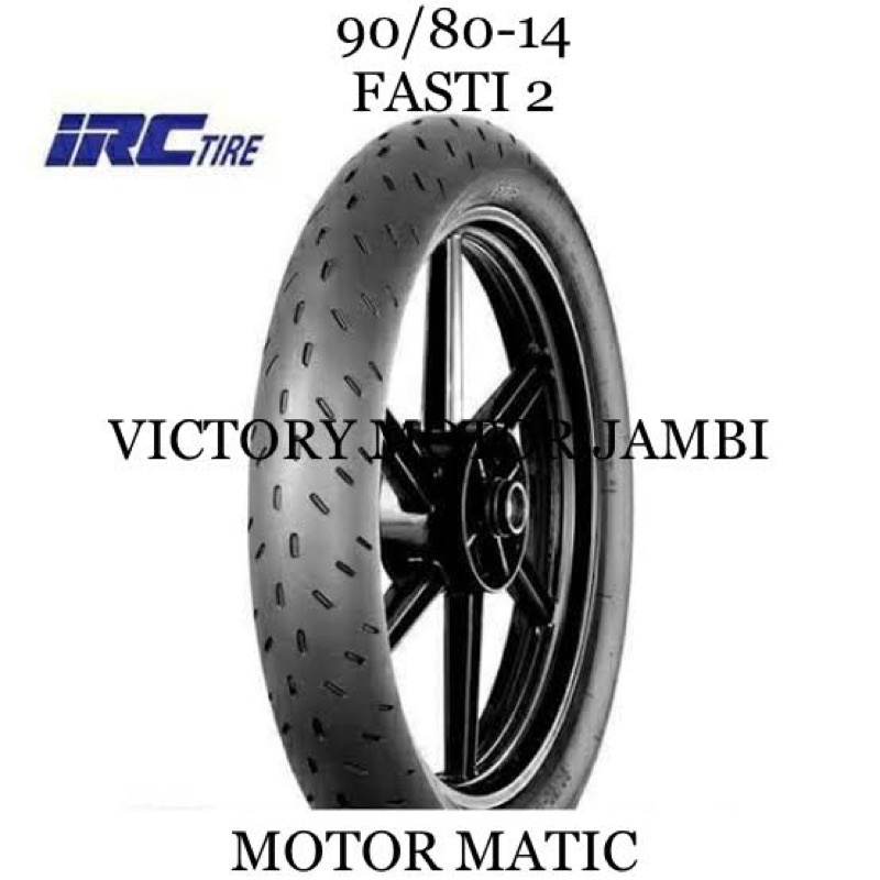 BAN LUAR BALAP MOTOR MATIC 90/80-14 FASTI 2 TUBLESS IRC