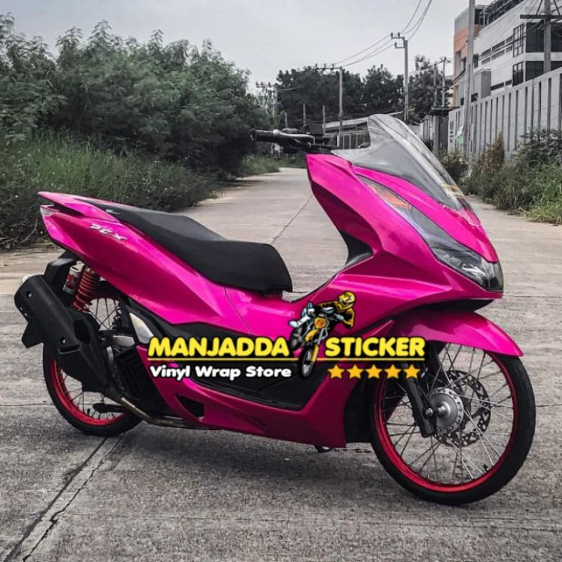 STIKER SKOTLET MOTOR METALIC PINK CANDY