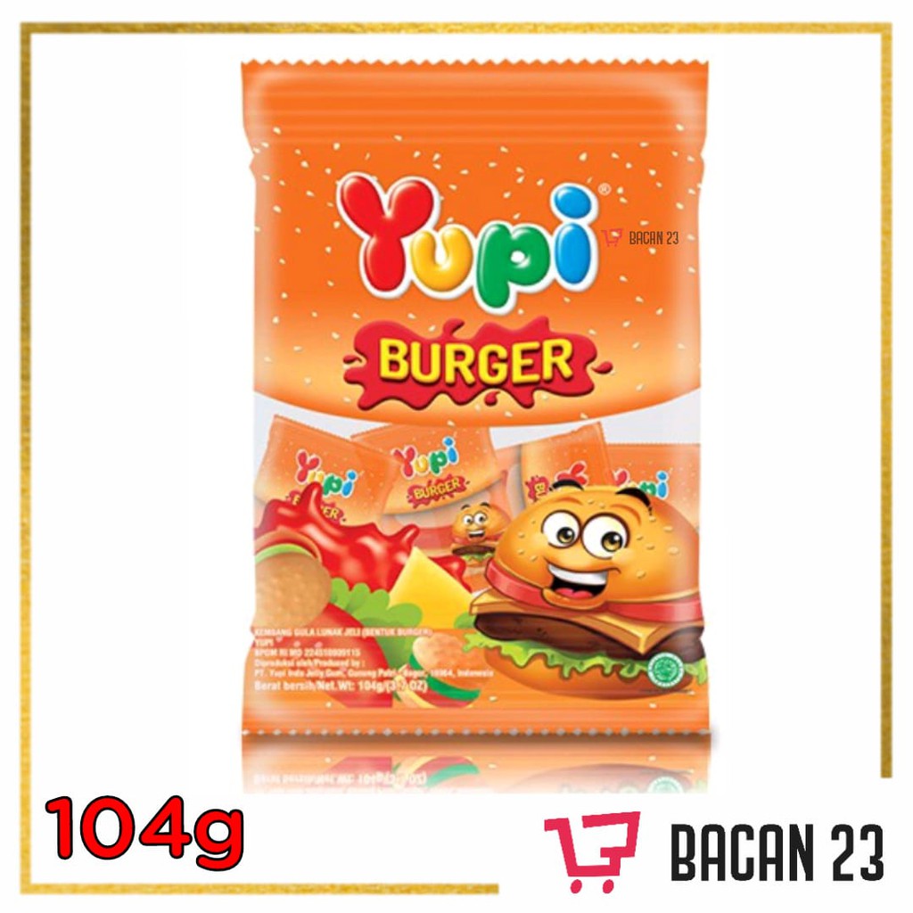 

Yupi Burger ( 104g ) / Permen Jeli / Jelly Candy / Bacan 23 - Bacan23