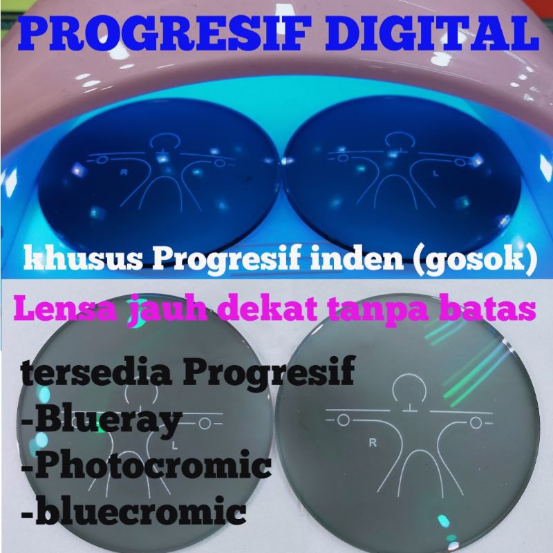 Lensa Progresif Digital, Bifocal Kriptok, Bifocal Flattop, khusus Gosok (inden) by DOMAS