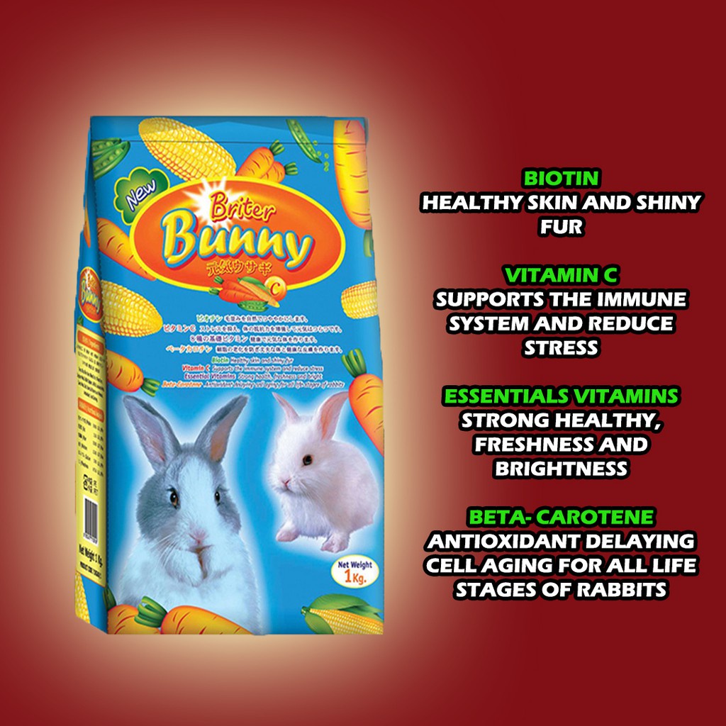 BRITER BUNNY Makanan Kelinci 1 KG / Briter Bunny Carrot 1KG / Rabbit Food