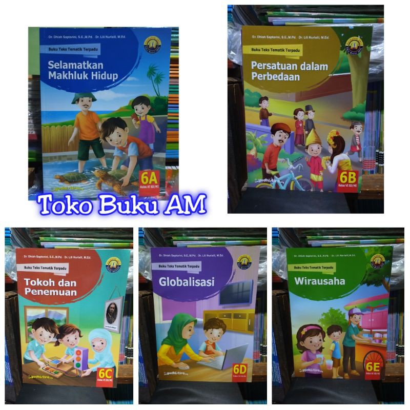 Buku Teks Tematik Terpadu Yudhistira SD Kelas 6A,6B,6C,6D,6E Semester 1 Kurtilas Revisi