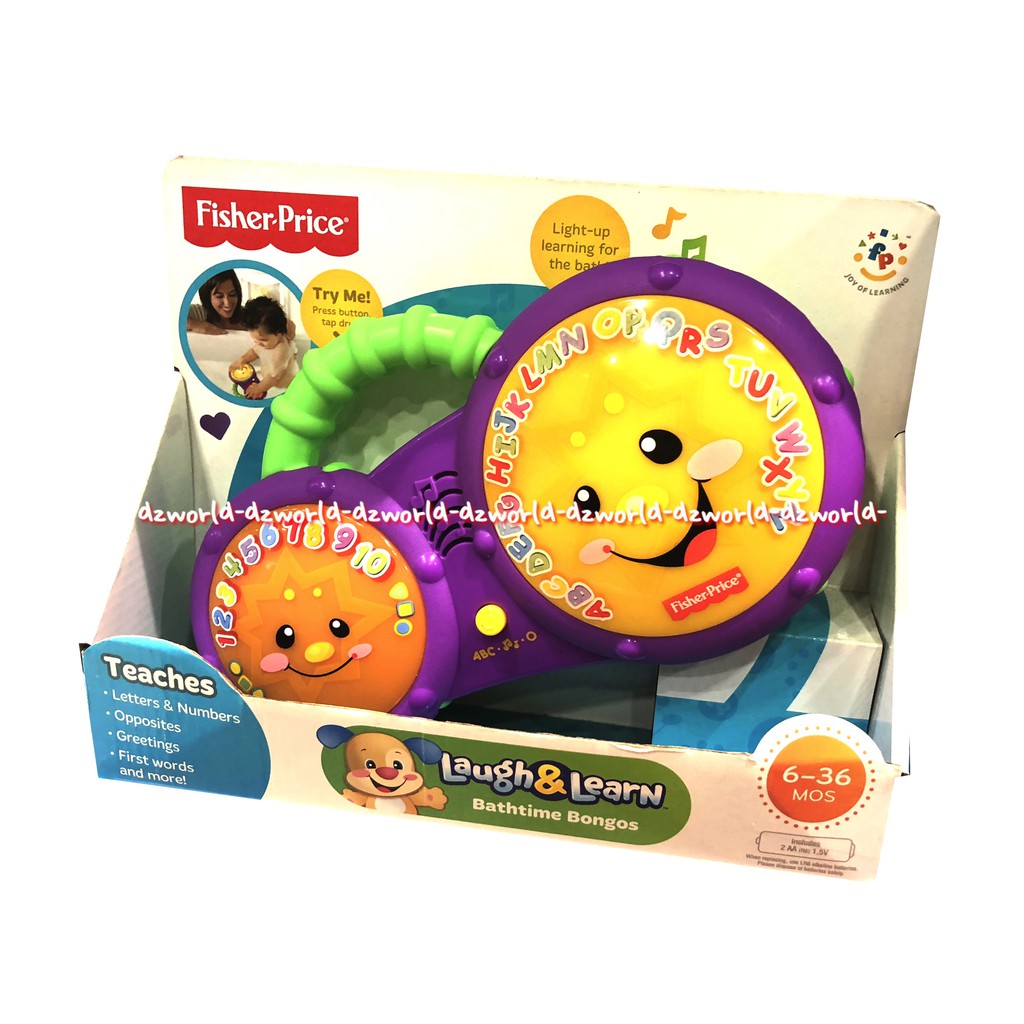 Fisher Price Laugh &amp; Learn Bathtime Bongos Mainan Anak Drum Music